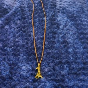 Bronze Eiffel Tower Pendant Necklace